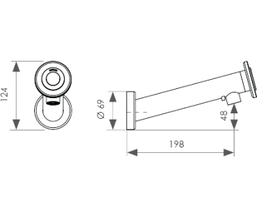 MISCEA CLASSIC Faucet with Temperature Control, Wall Model