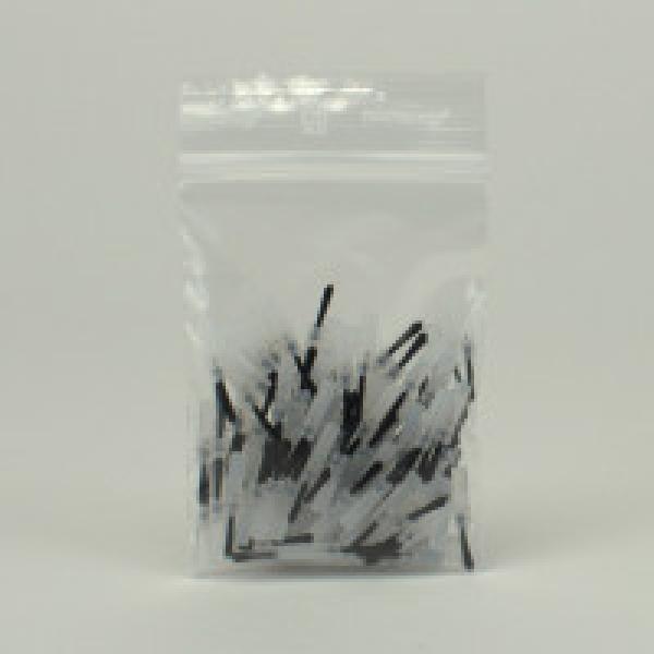 Pinseleinsätze Transparent/schwarz medium 100 Stück